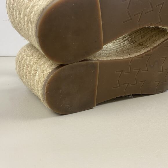 Marc Fisher Sandals 9 Platform Espadrille Brown Leather Ankle Strap Boho Randall - Picture 10 of 12
